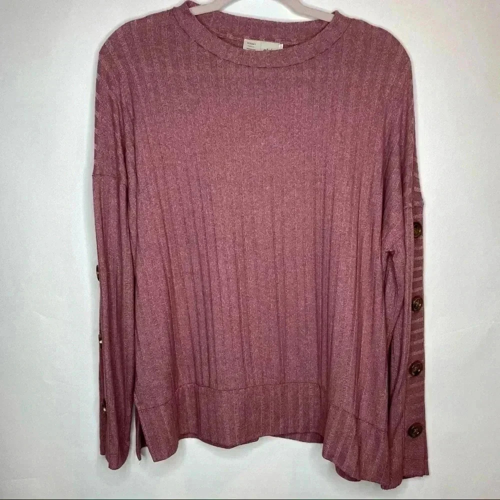 Anthro Saturday Sunday Oversized Ribbed Knit Top S​​